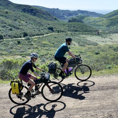Manzanita touring bike in Marin Headlands