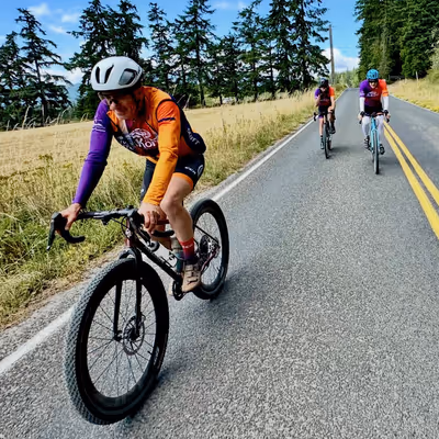Ward's Whippet on a training ride in Washington.