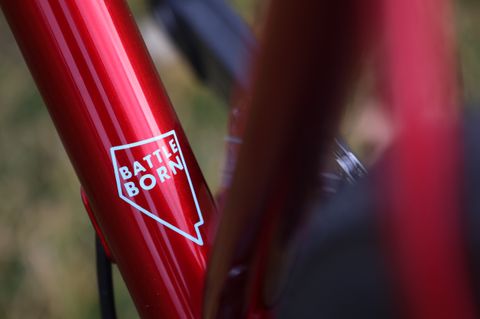 Battle Born graphic adorns the down tube